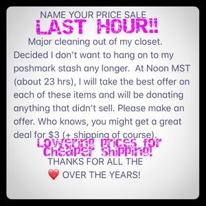 NAME YOUR PRICE items!